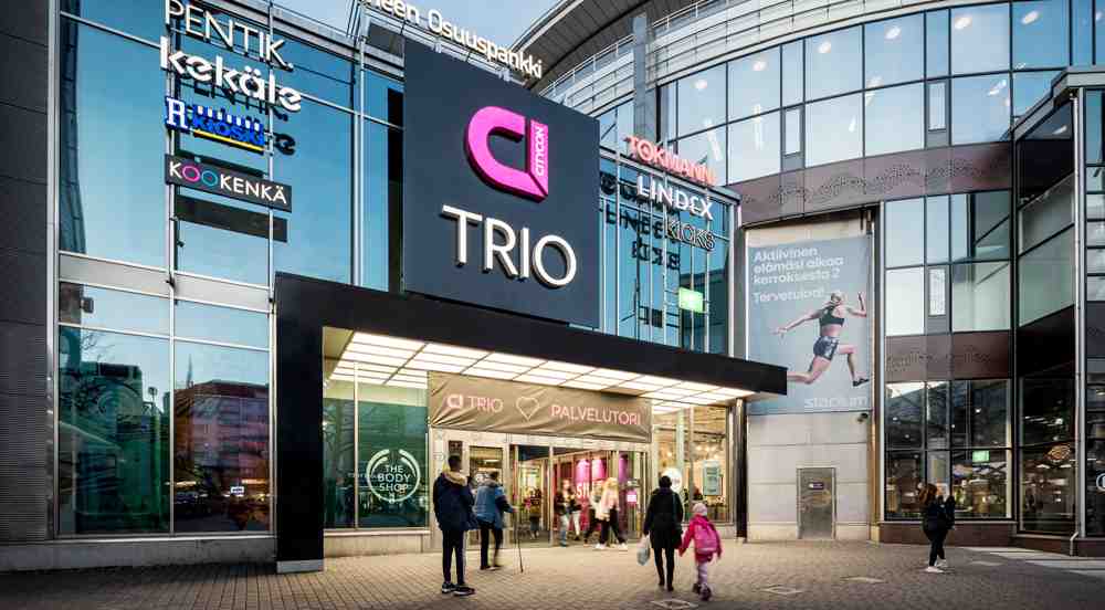 Trio Shopping Centre's exterior